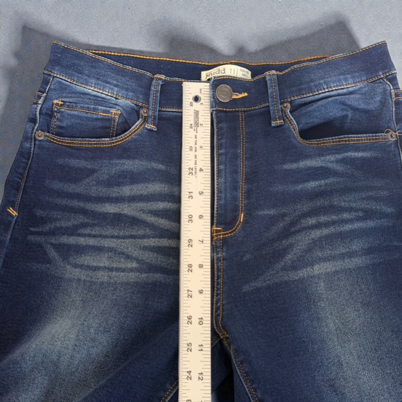 Mudd High Rise Ankle Jeggings Dark Wash Stretch Denim Size 11 - Picture 4 of 6